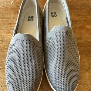 Abeo Light Gray Mesh Slip-On Shoes